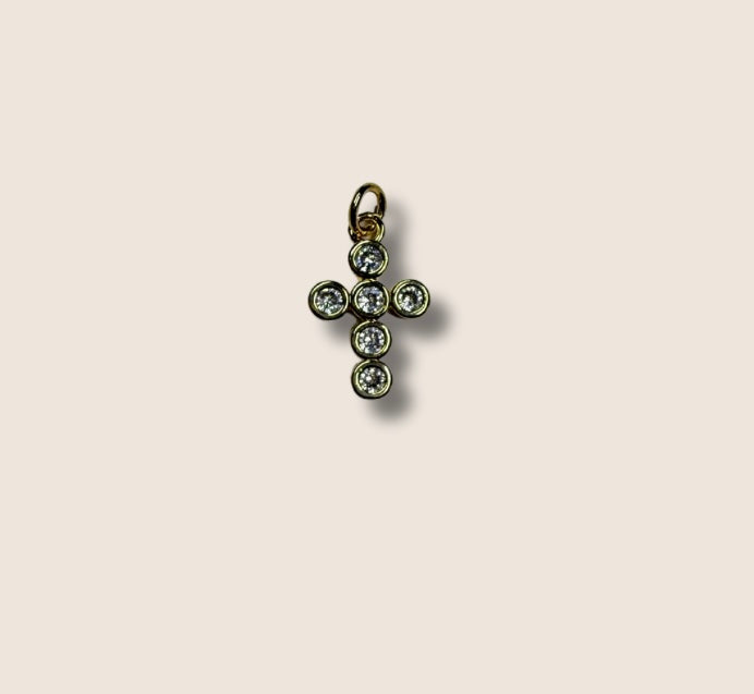 Rhinestone Cross charm
