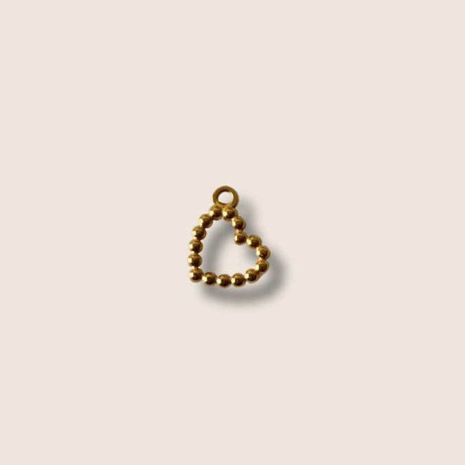 Bubbled heart charm