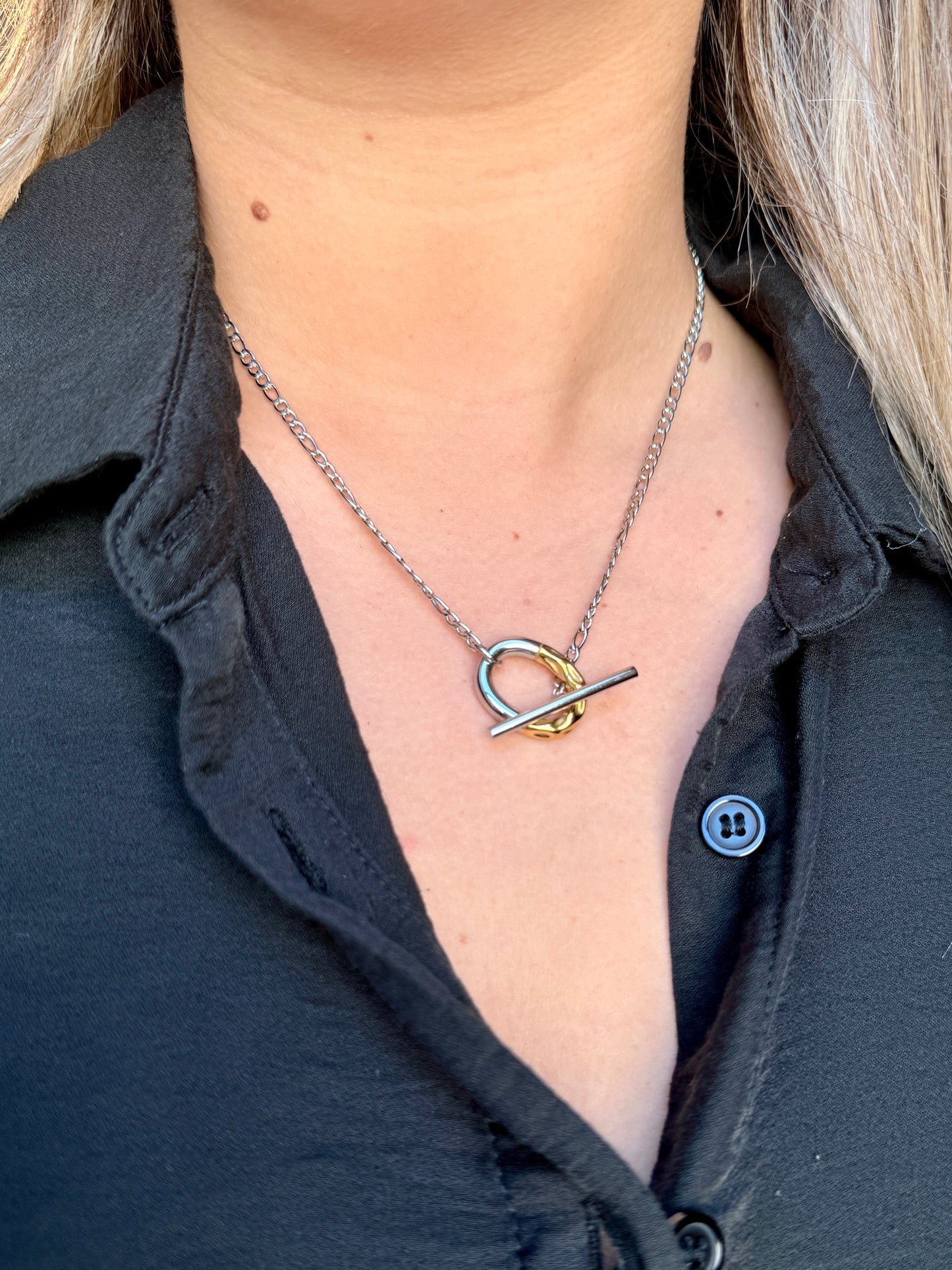 Gold/Silver circle necklace