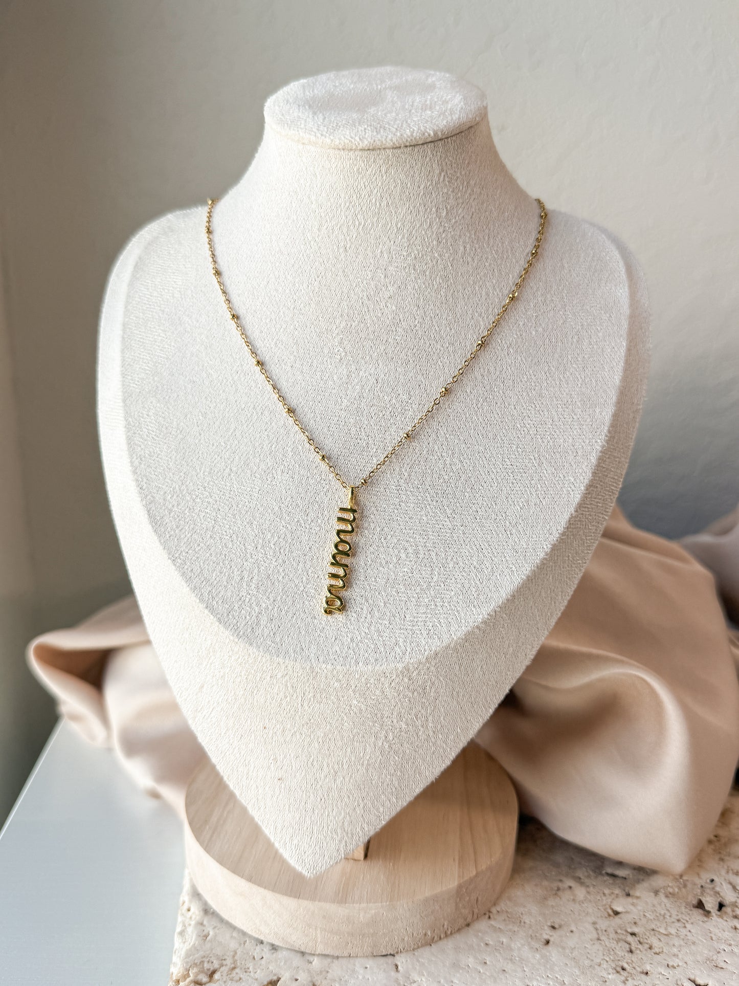 Gold mama necklace