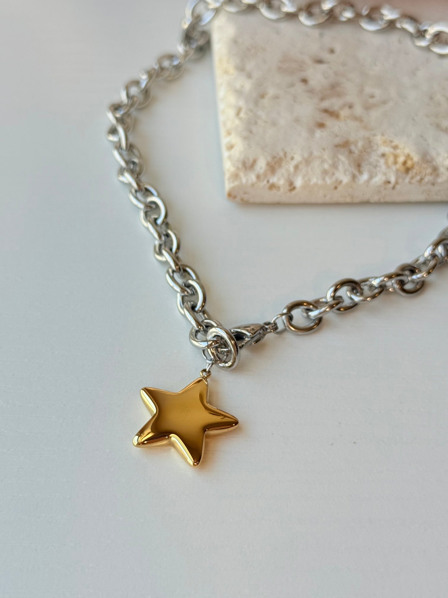 Gold star necklace