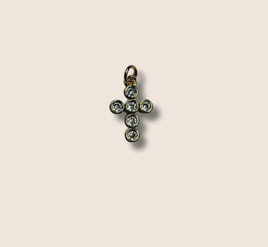 Rhinestone Cross charm