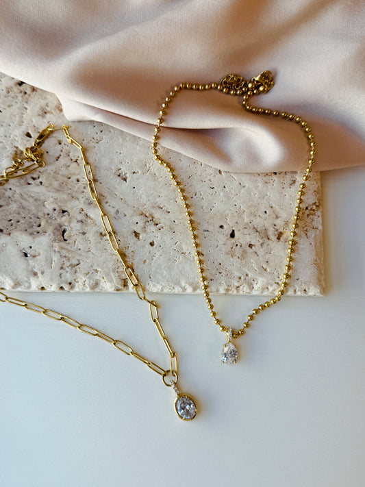 The Solis Duo necklaces