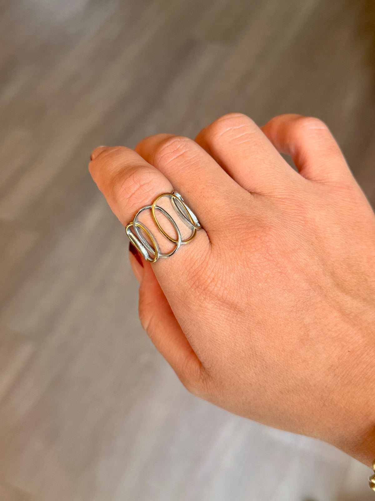 Interlace Ring | Two-tone stainless steel