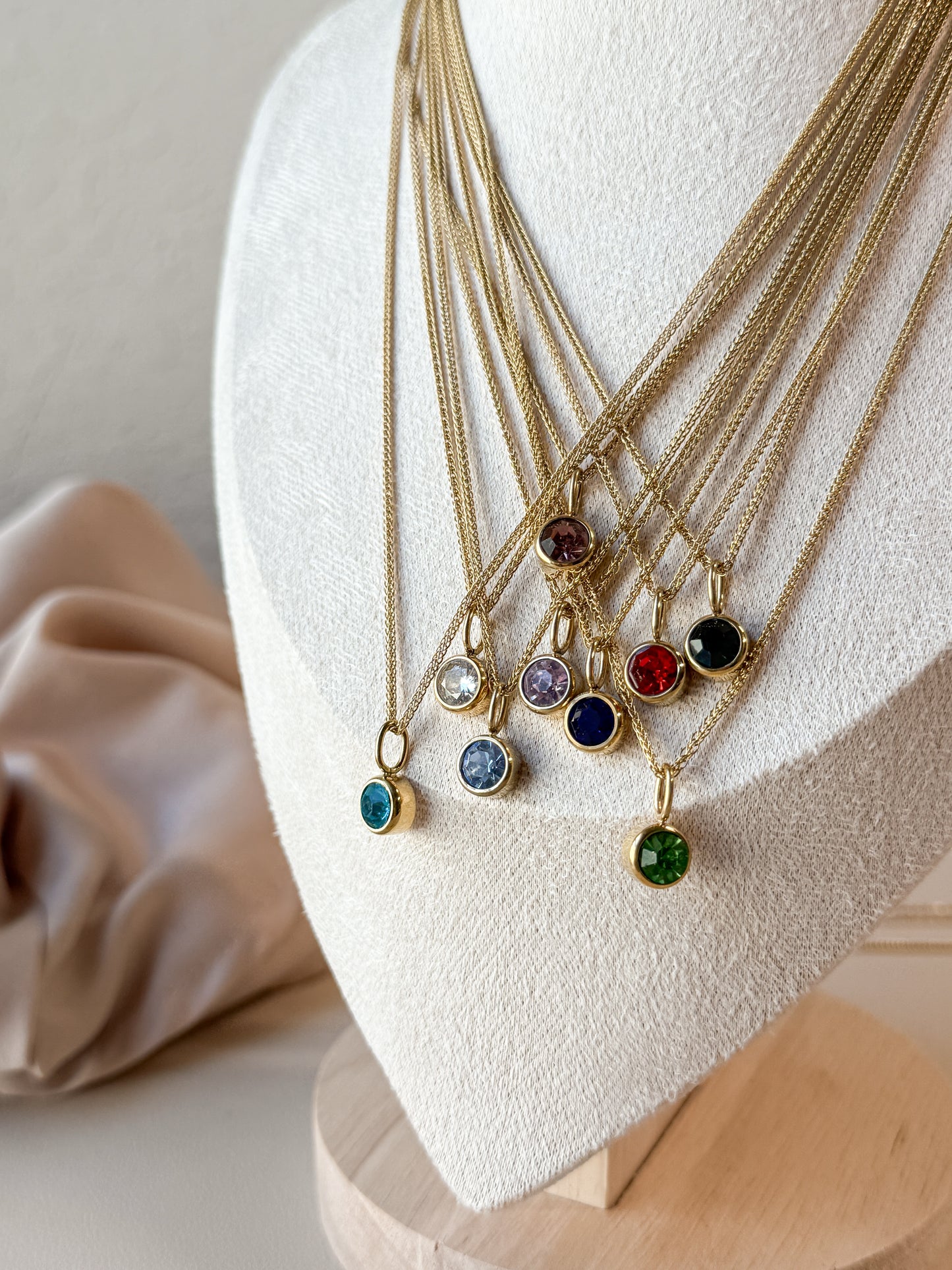 Birth stone necklace