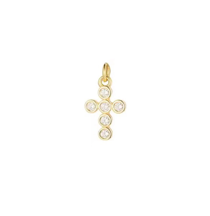 Rhinestone Cross charm