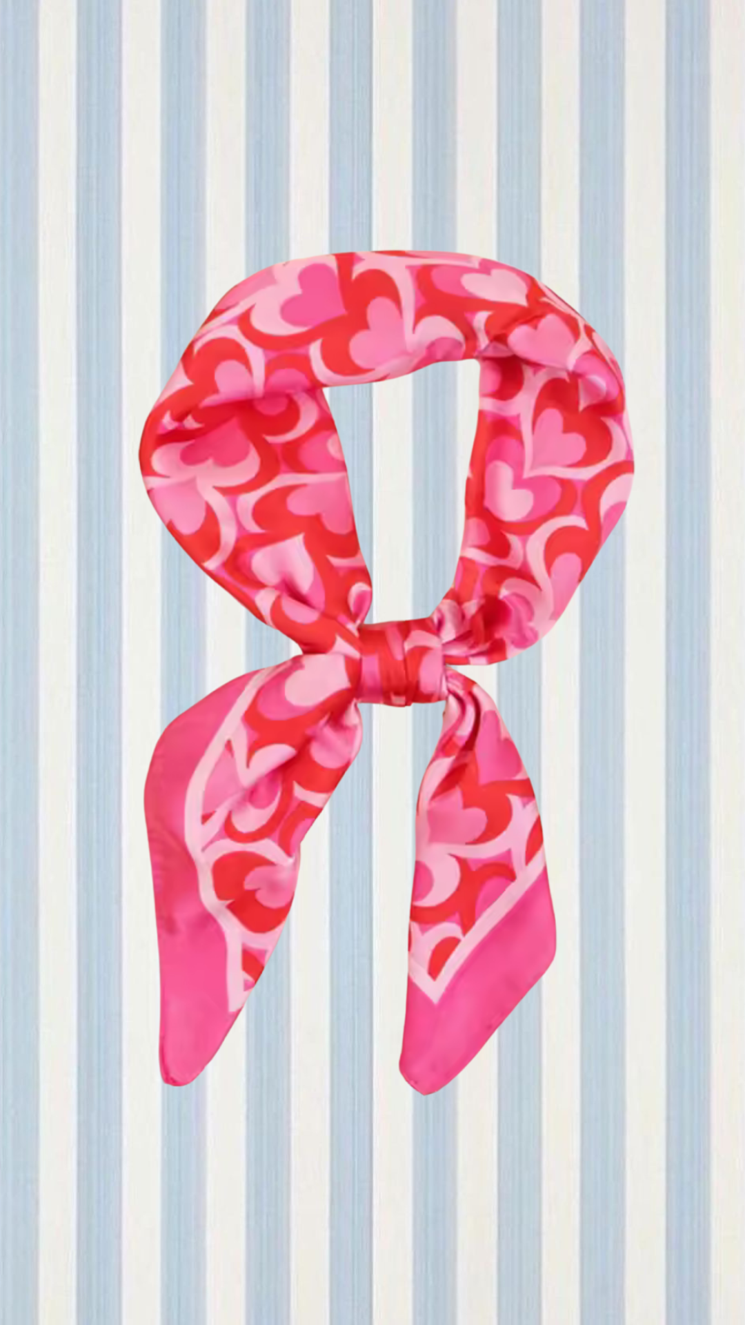 Silk heart scarf/head wrap