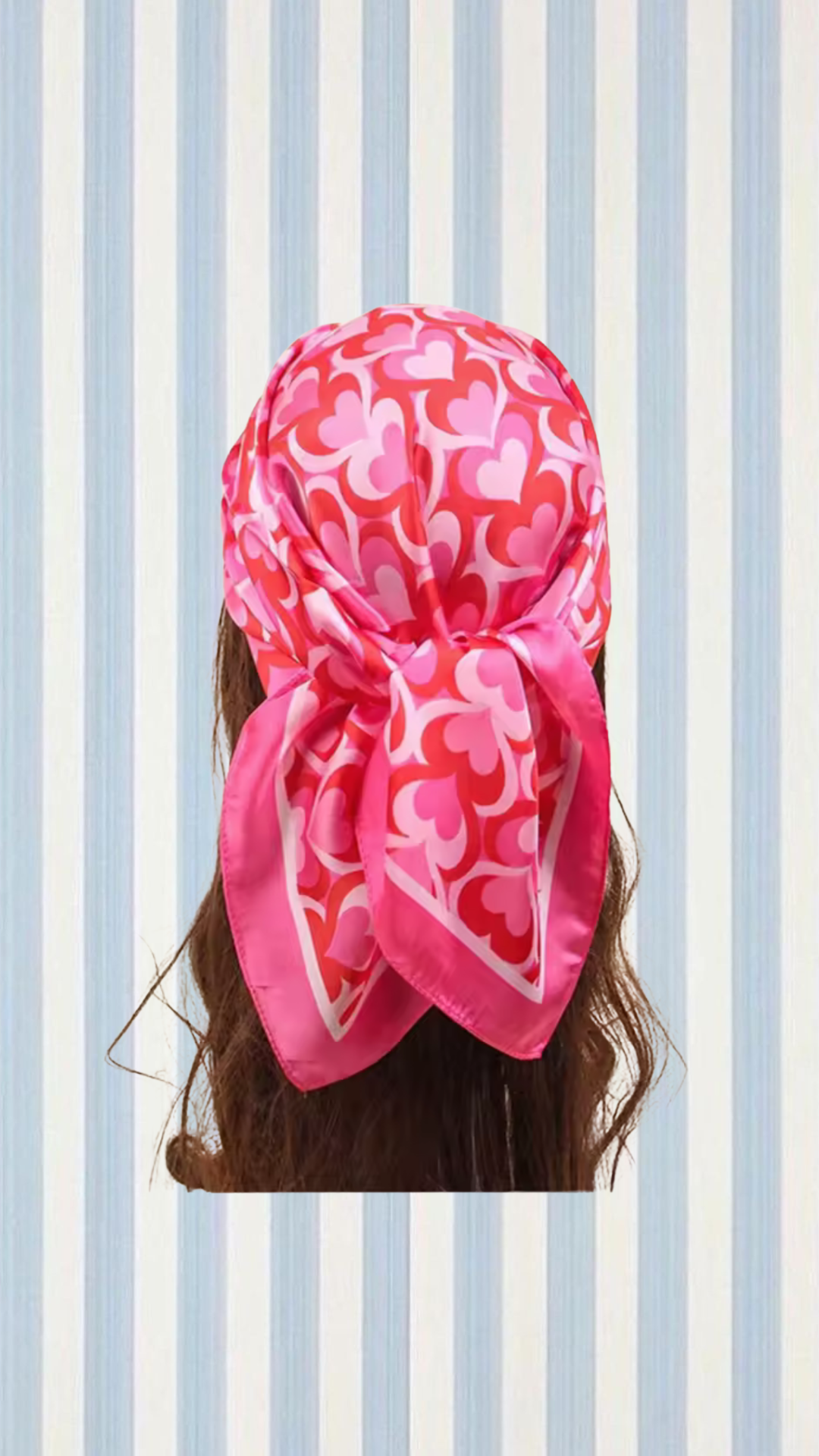 Silk heart scarf/head wrap
